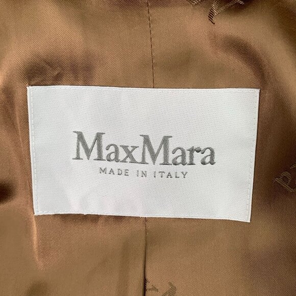 Max Mara Teddy Coat Womens Long Oversized Double-Breasted Warm Outerwear Camel B - Picture 6 of 7